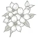 dogwood flower and magnolia flower tattoo design idea