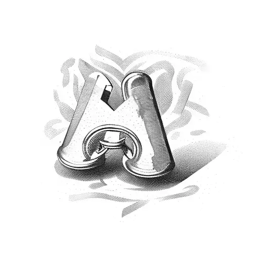 Dumbbell and fork crossed over a heart tattoo design idea