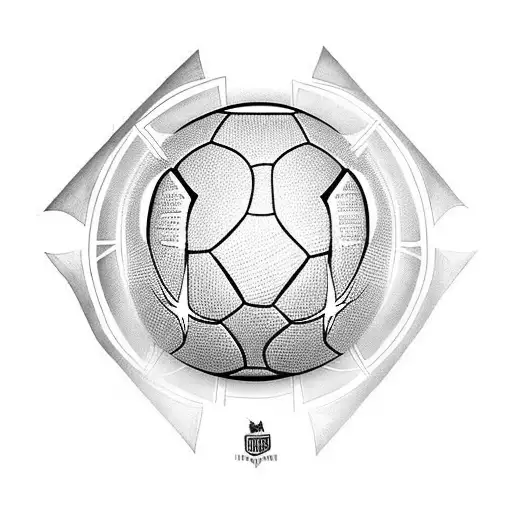 football with flash, engineering  tattoo design idea