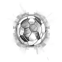football with flash, engineering  tattoo design idea