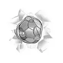 football with flash, engineering  tattoo design idea