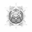 football with flash, engineering and Christianity tattoo design idea