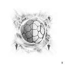 football with flash, engineering and Christianity tattoo design idea