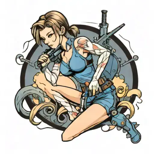 Jill Valentine tattoo design idea