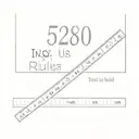 1 inch ruler with 5280 written inside tattoo design idea