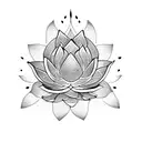 Lotus Flower with snake tattoo design idea