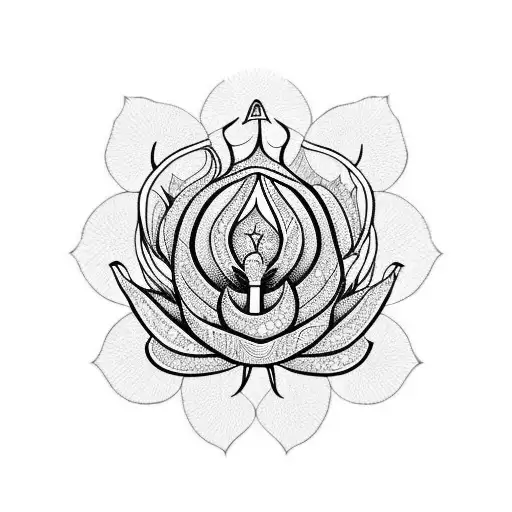 Scottish Thistle and Tudor rose entwined tattoo design idea