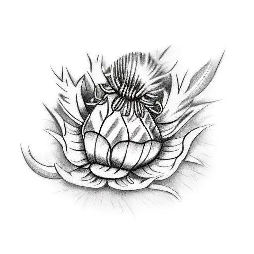 Scottish Thistle and Tudor rose tattoo design idea