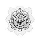 Scottish Thistle and Tudor rose entwined tattoo design idea