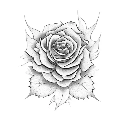 violet flowers tattoo design idea