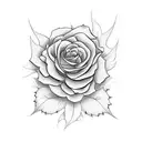 violet flowers tattoo design idea