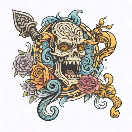 shower in a bathroom  tattoo design idea