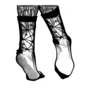 translucent lace socks tattoo design idea