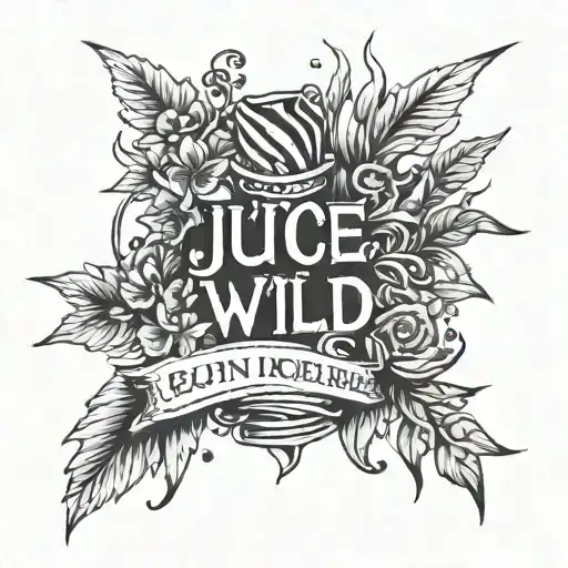 Juice WRLD burn song lyrics tattoo design idea