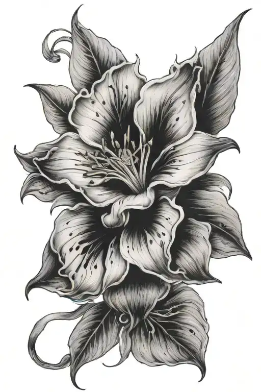 belladonna flower tattoo design idea