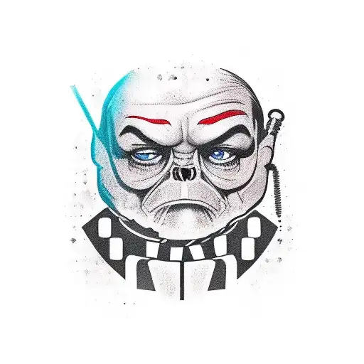 A mashup of your favorite movies and TV shows in a new-school style tattoo design idea