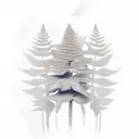 Fern Tree tattoo design idea