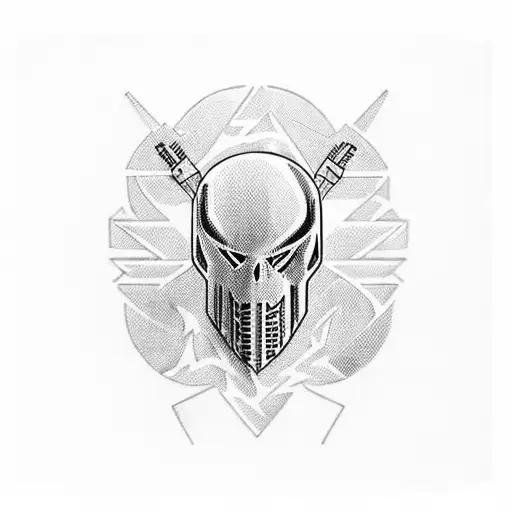 hacker with gangster mask and ak 47 tattoo design idea