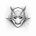 hacker with gangster mask and ak 47 tattoo design idea