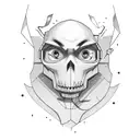 hacker with gangster mask and ak 47 tattoo design idea