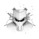 hacker with gangster mask and ak 47 tattoo design idea