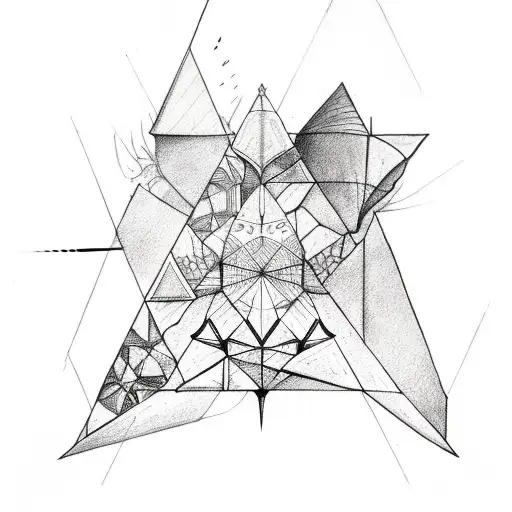 Triangle sleeve with pyramids  tattoo design idea