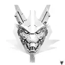 A minimalist design of the Metal Gear Rex tattoo design idea