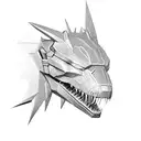 A minimalist design of the Metal Gear Rex tattoo design idea