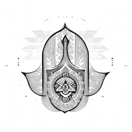 Hamsa Symbol tattoo design idea