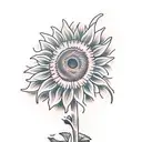 Sunflower tattoo design idea