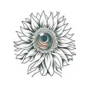 Sunflower tattoo design idea