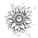 Sunflower tattoo design idea