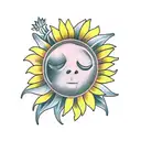 Sunflower tattoo design idea