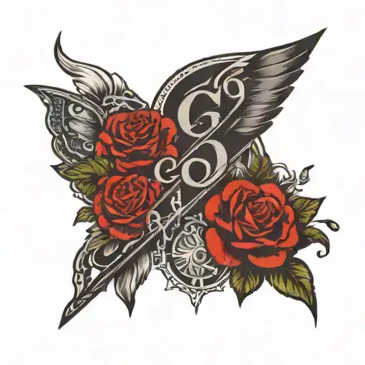 god is greater than ups and downs tattoo design idea