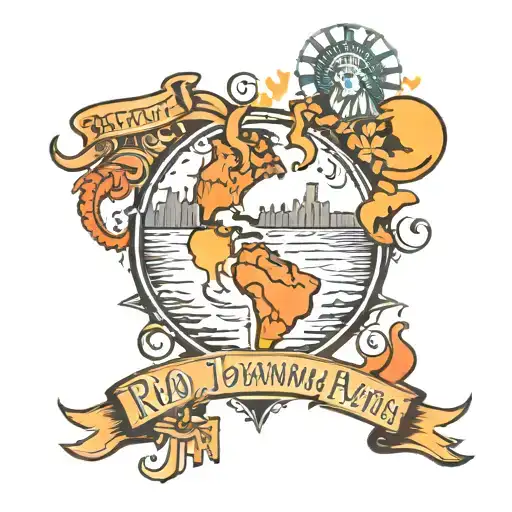 I want the rio de janeiro on my arm and on the sky its a “world is yours” from scarface on my full arm tattoo design idea