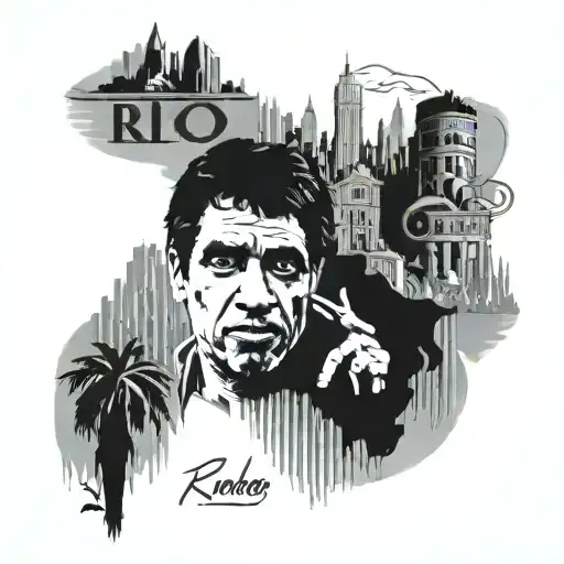 rio de janeiro and scarface world is yours" tattoo design idea