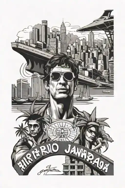 rio de janeiro and scarface world is yours" tattoo design idea