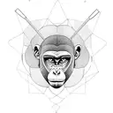 monkey sagittarius tattoo design idea