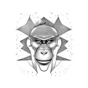 monkey sagittarius tattoo design idea