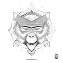 monkey sagittarius tattoo design idea