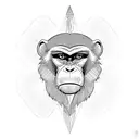 monkey sagittarius tattoo design idea