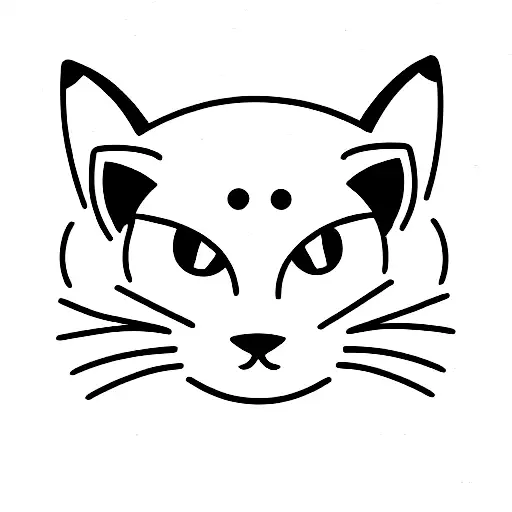 symbol kitty says meow  tattoo design idea
