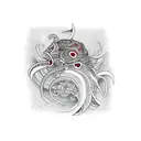 cuttlefish tattoo design idea