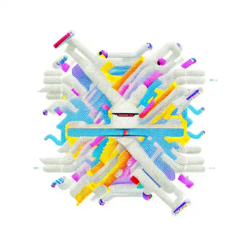 cyber Sigilism centipede  tattoo design idea