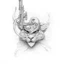 lucky charm tattoo design idea