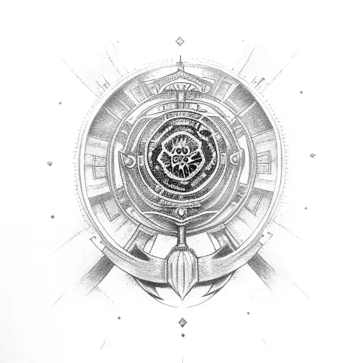 brujula vegvisir bike tattoo design idea