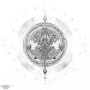 brujula vegvisir bike tattoo design idea