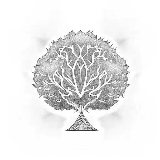 Bodhi tree with names Eva & Bodhi incorporated tattoo design idea