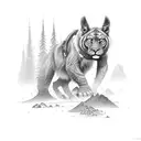 An adventurous overlanding trip with a rugged off-road vehicle tattoo design idea