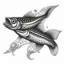 tinned sardines on fire  tattoo design idea